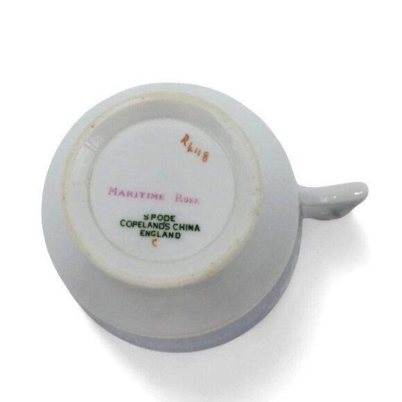 SPODE COPELANDS Maritime Rose Tea Cup And Saucer Set England Vintage - Picture 10 of 11